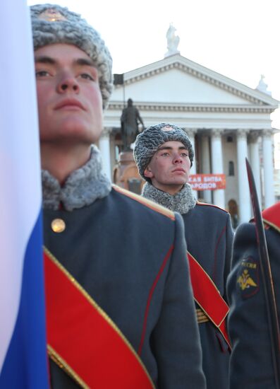 Parade rehearsal for 70th anniversary of Battle of Stalingrad