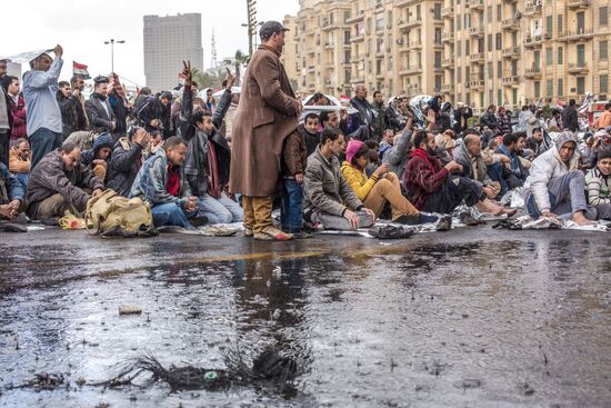 Friday prayer at Tahrir Square in Cairo