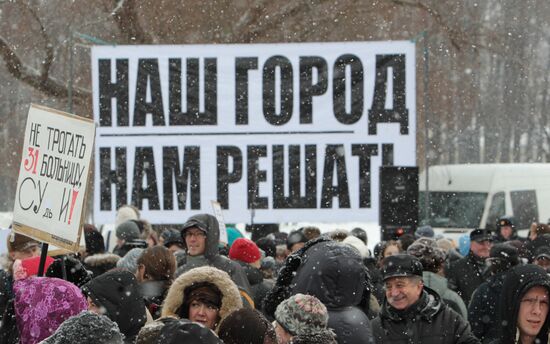 Protest against transfer of Hospital No. 31 in St. Petersburg