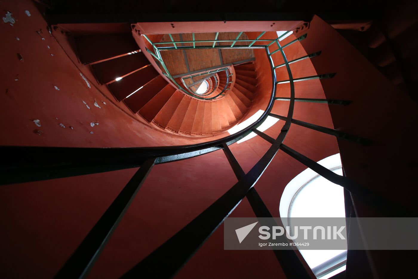 Operation of lighthouse in Baltiysk