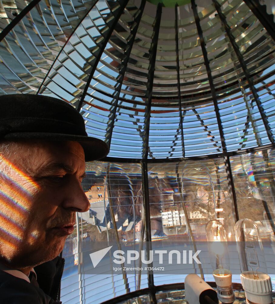 Operation of lighthouse in Baltiysk