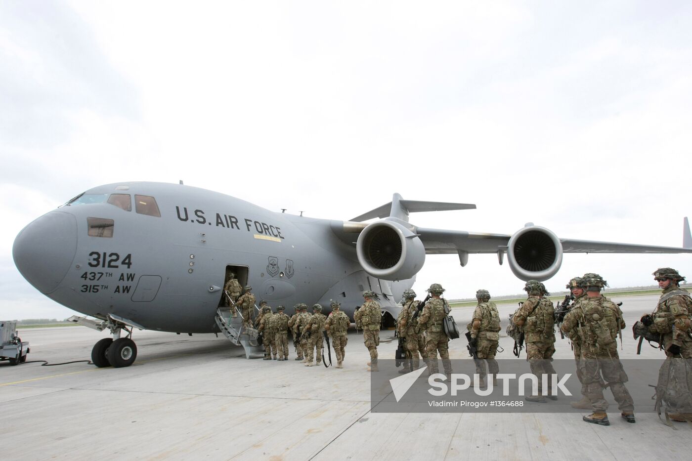 Transit center of U.S. Air Force at Manas base