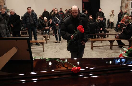 Funeral service for The Other Russia activist Alexander Dolmatov