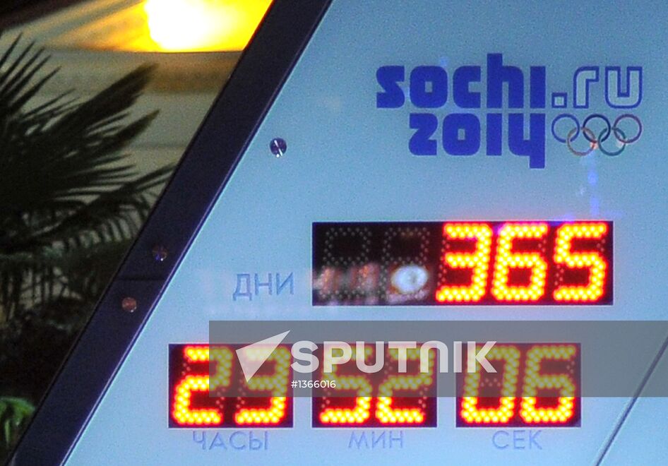 Olympics countdown clock shows 365 days