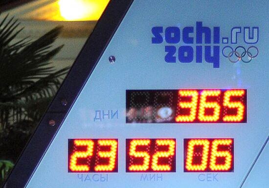 Olympics countdown clock shows 365 days