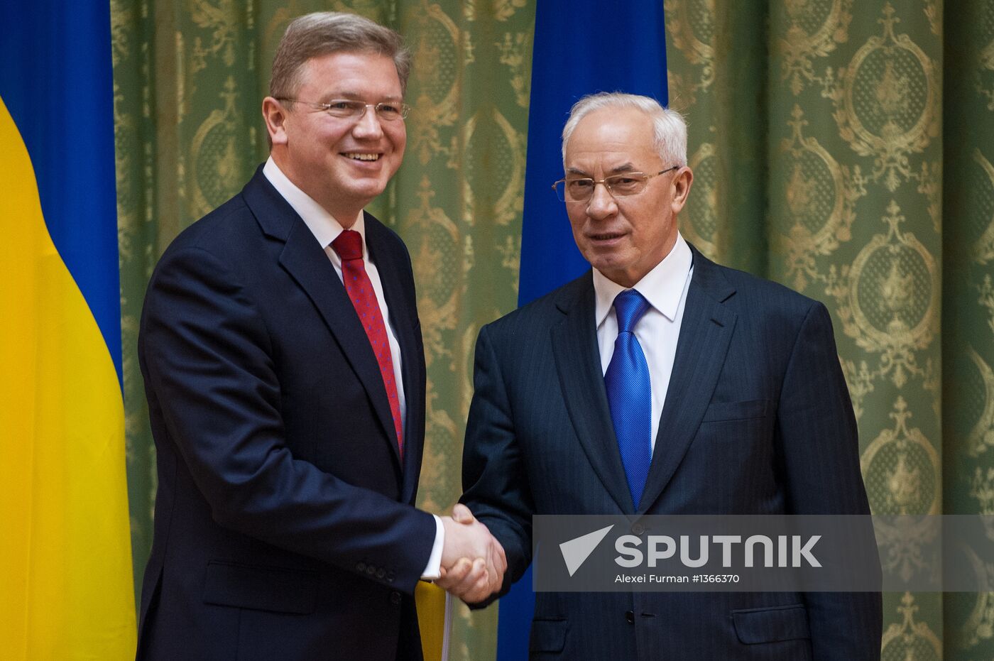 European Commissioner Stefan Fule meets with Ukraine's premier