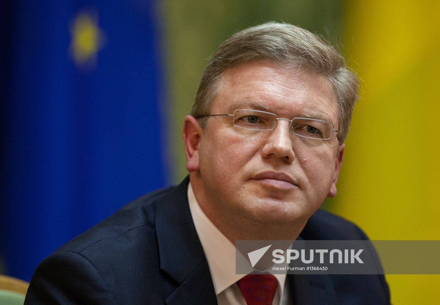 European Commissioner Stefan Fule meets with Ukraine's premier