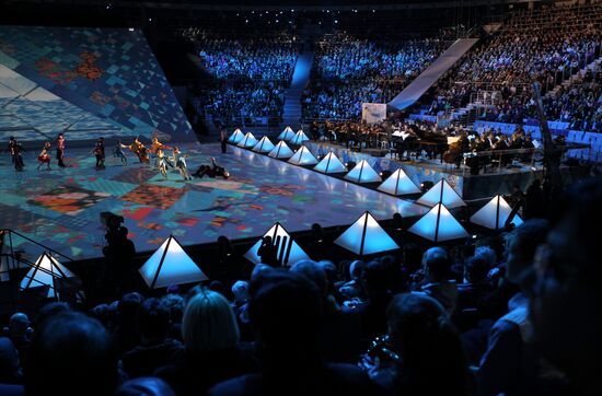 Ceremony marking year to go before 2014 Olympic Games
