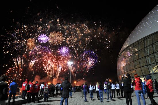 Ceremony marking year to go before 2014 Olympic Games