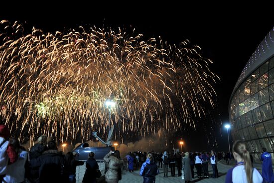 Ceremony marking year to go before 2014 Olympic Games