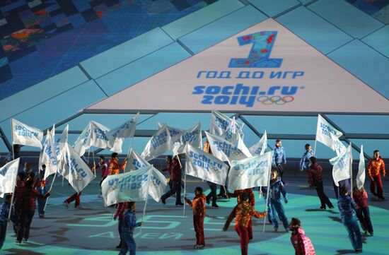 Ceremony marking year to go before 2014 Olympic Games