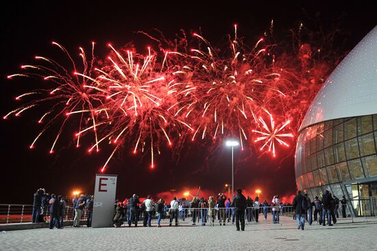 Ceremony marking year to go before 2014 Olympic Games