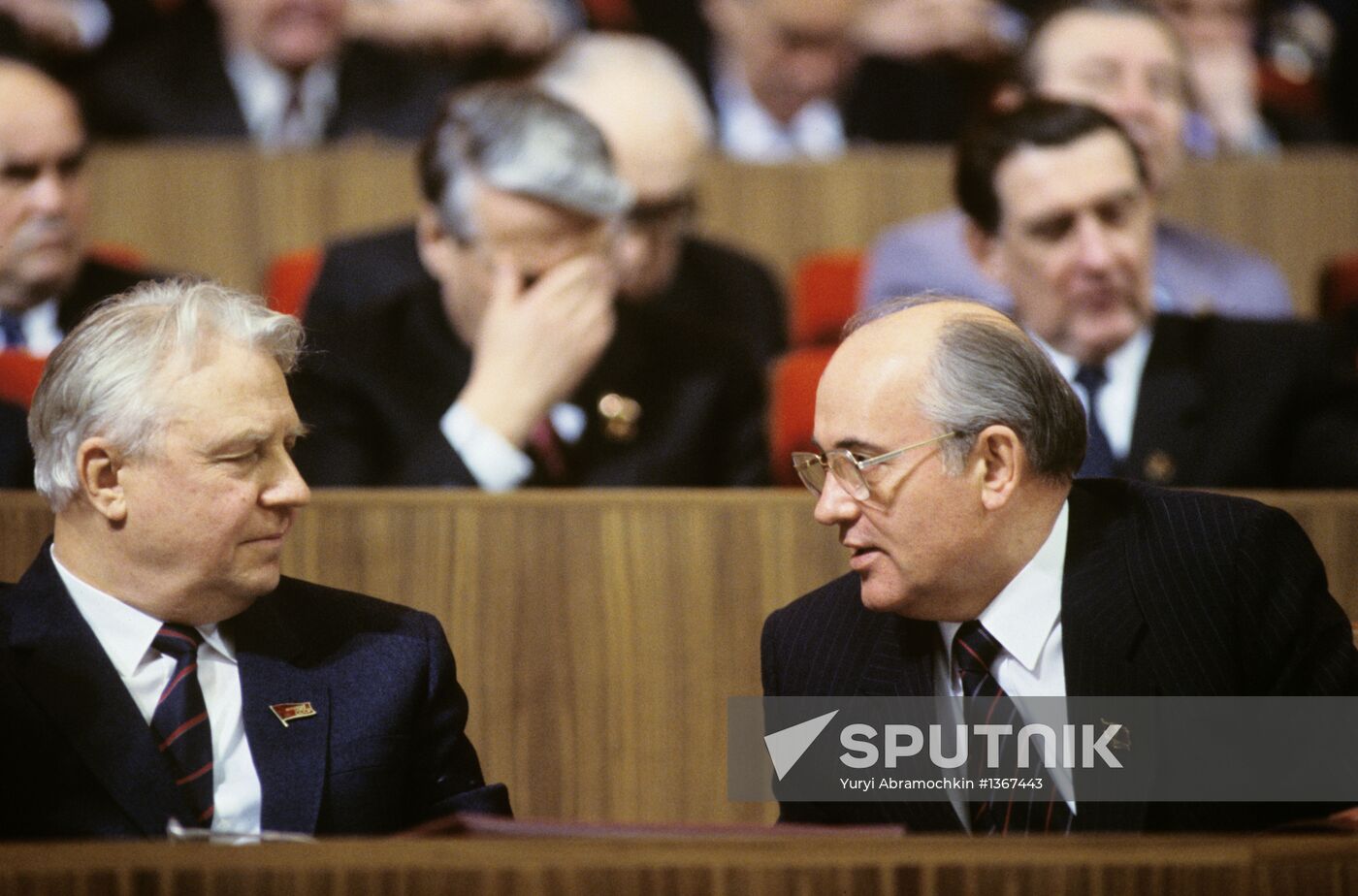 Yegor Ligachev and Mikhail Gorbachev