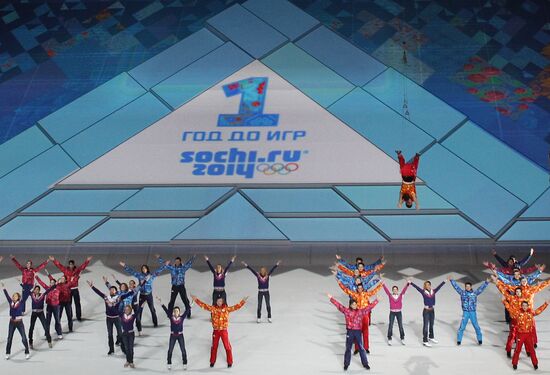 Ceremony marking year to go before 2014 Olympic Games