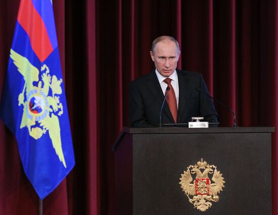 Putin speaks at expanded meeting of Interior Ministry Board