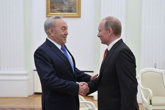 Vladimir Putin and Nursultan Nazarbayev meet in Kremlin