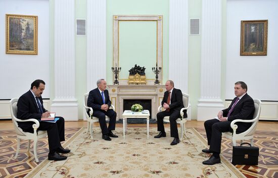 Vladimir Putin and Nursultan Nazarbayev meet in Kremlin