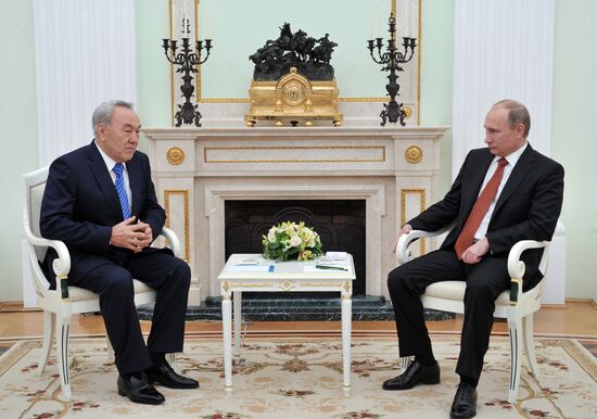 Vladimir Putin and Nursultan Nazarbayev meet in Kremlin