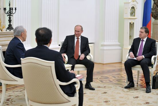 Vladimir Putin and Nursultan Nazarbayev meet in Kremlin