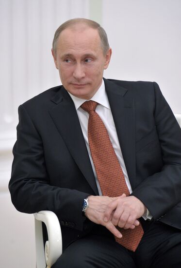 Vladimir Putin and Nursultan Nazarbayev meet in Kremlin