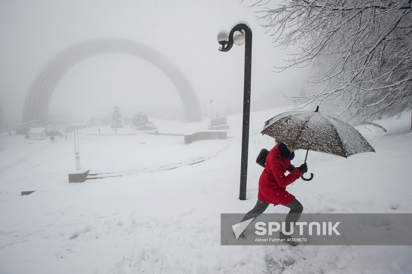 Snowfall in Kyiv