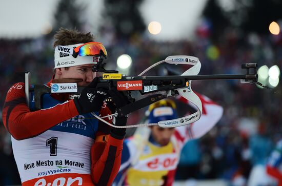 Biathlon World Championships. Men's pursuit