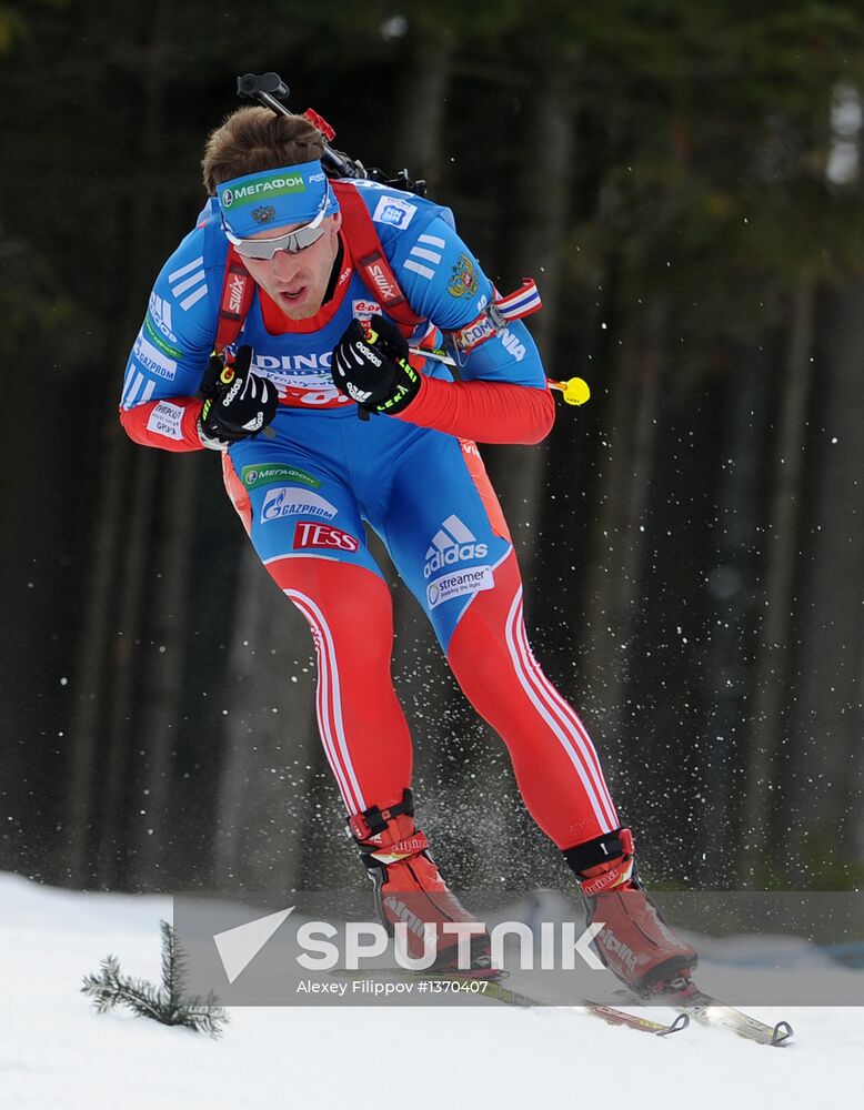 Biathlon World Championships. Men's pursuit