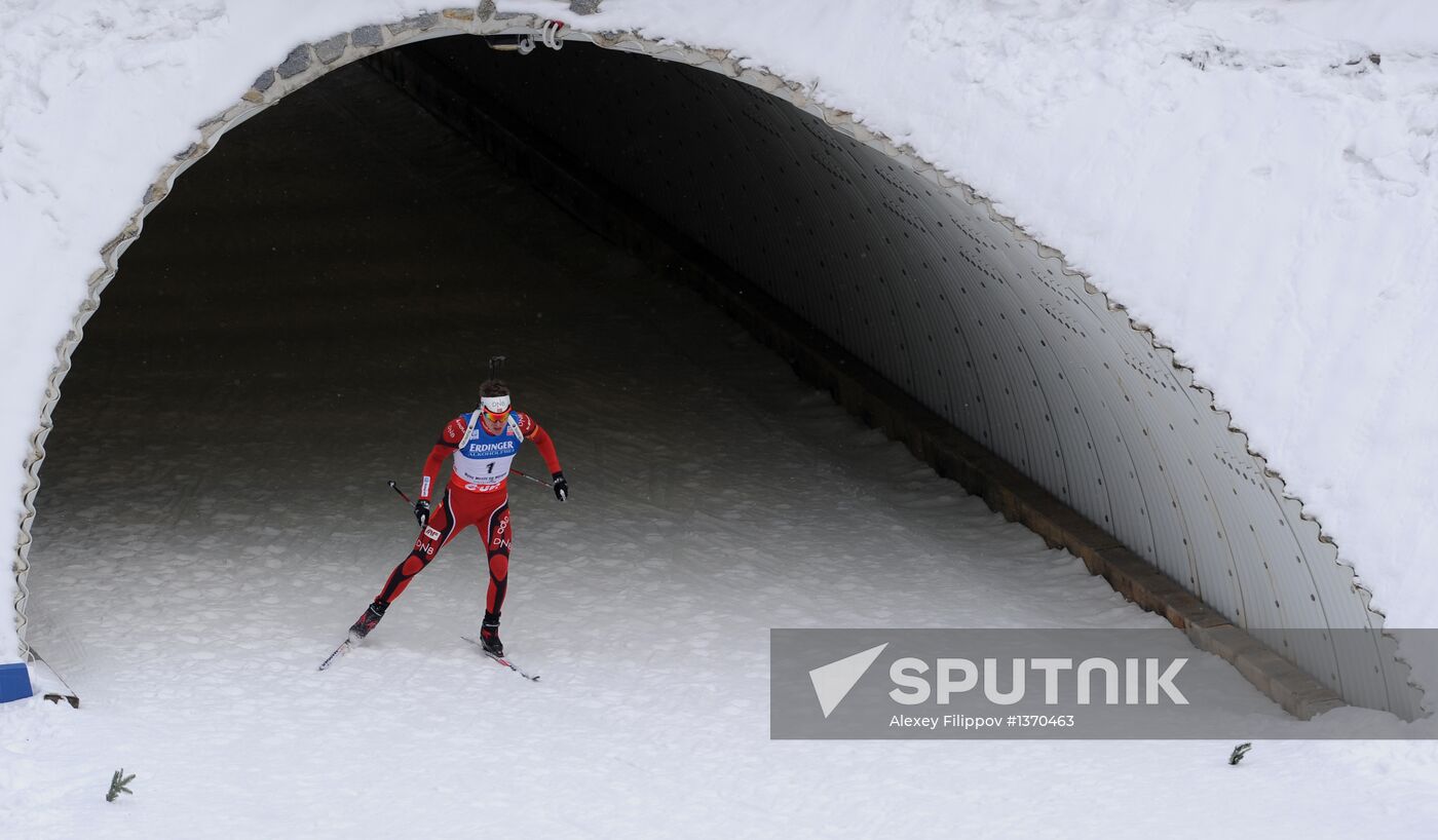 Biathlon World Championships. Men's pursuit