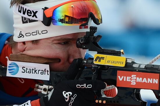 Biathlon World Championships. Men's pursuit