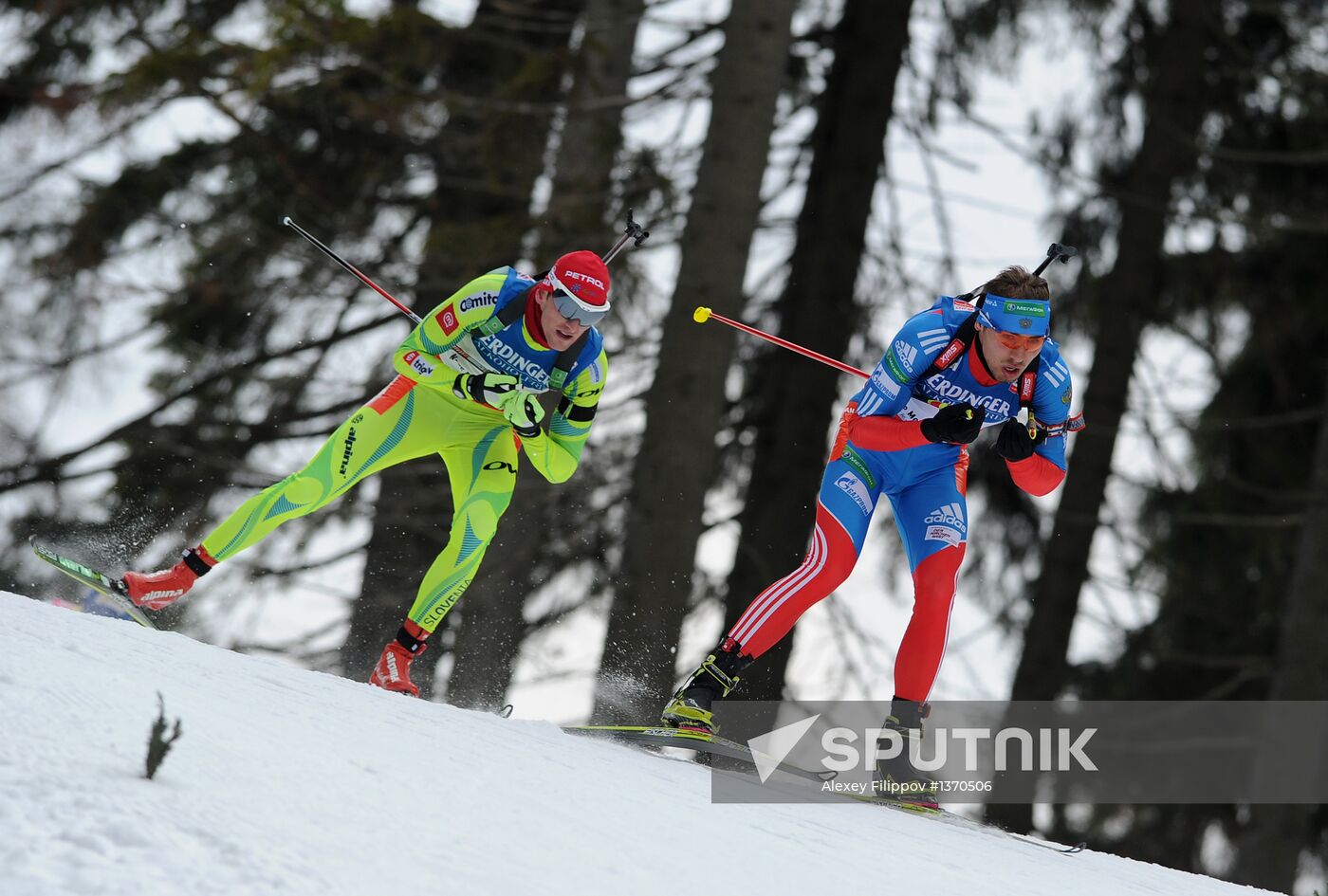 Biathlon World Championships. Men's pursuit