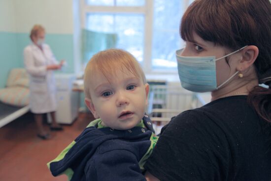 Work of Omsk children's polyclinic during flu epidemic