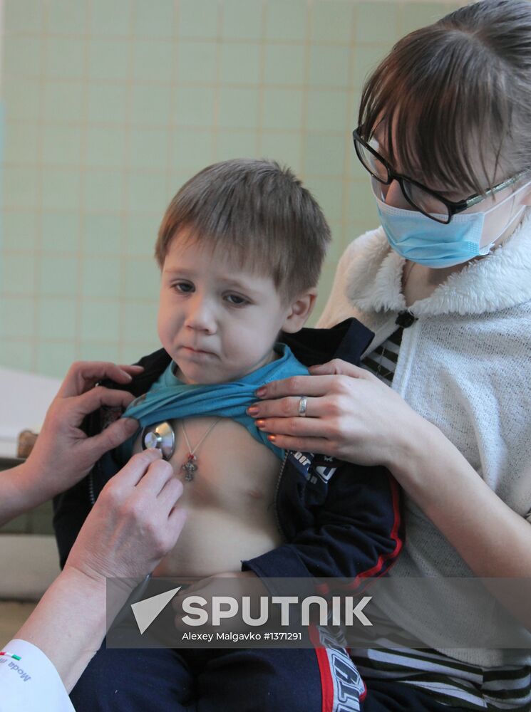 Work of Omsk children's polyclinic during flu epidemic