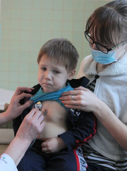 Work of Omsk children's polyclinic during flu epidemic