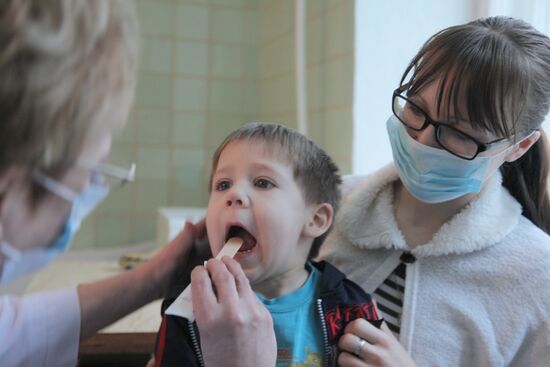 Work of Omsk children's polyclinic during flu epidemic