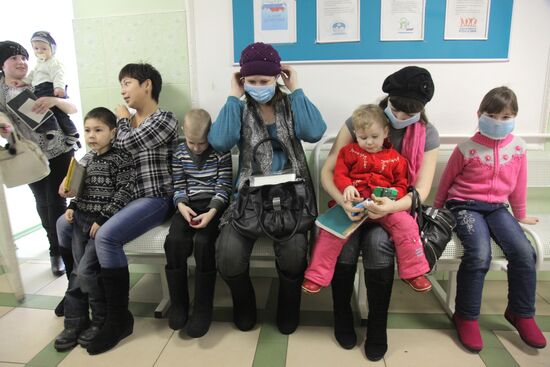 Work of Omsk children's polyclinic during flu epidemic