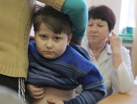 Work of Omsk children's polyclinic during flu epidemic