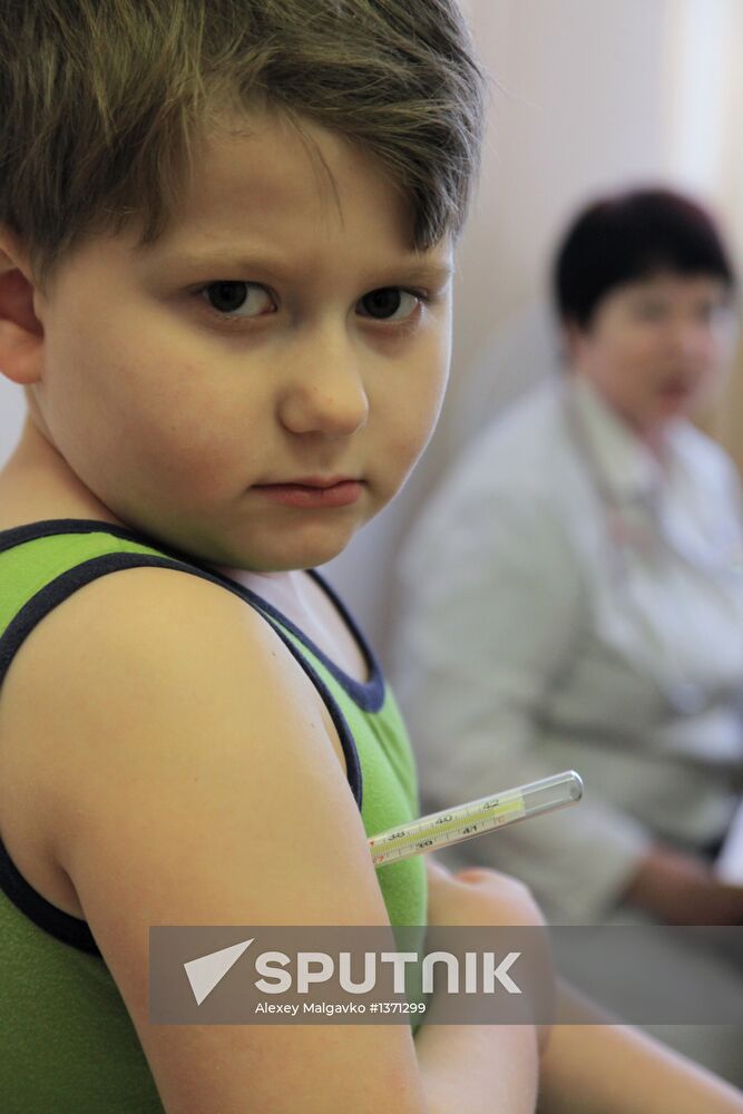 Work of Omsk children's polyclinic during flu epidemic