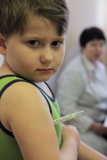 Work of Omsk children's polyclinic during flu epidemic