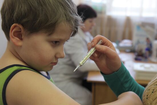 Work of Omsk children's polyclinic during flu epidemic