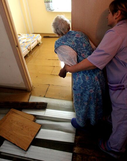 Boarding house for elderly people flooded in Vladivostok