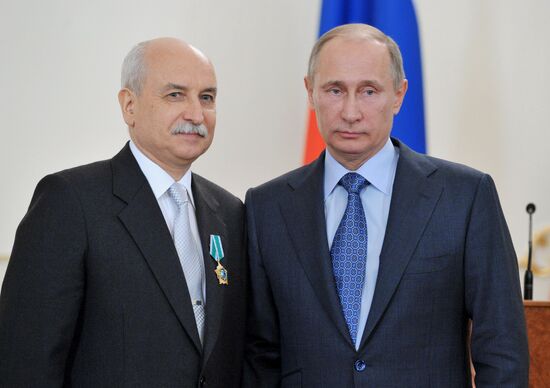 President Vladimir Putin presents state awards