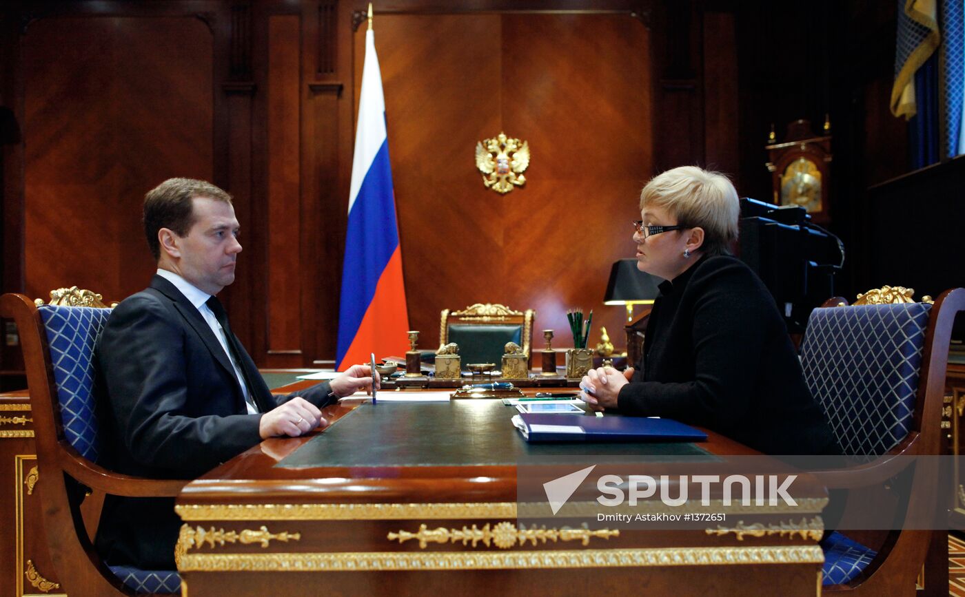 Dmitry Medvedev meets with Marina Kovtun