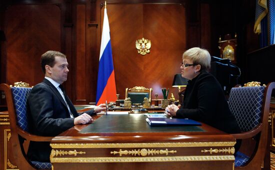 Dmitry Medvedev meets with Marina Kovtun