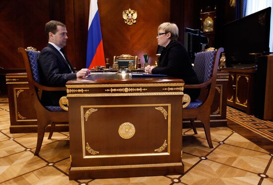 Dmitry Medvedev meets with Marina Kovtun