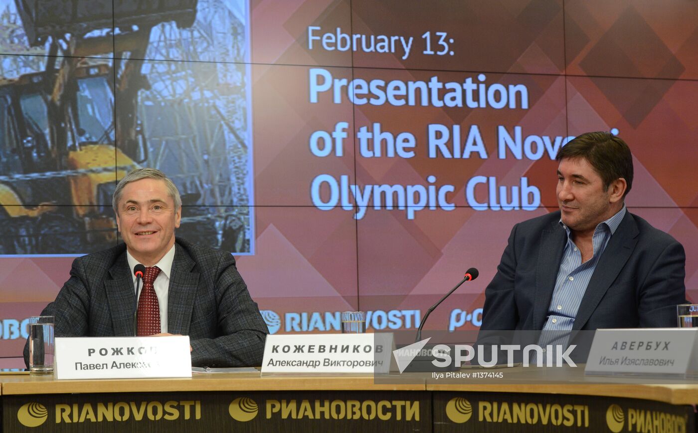 Multimedia presentation of RIA Novosti Olympic Club project