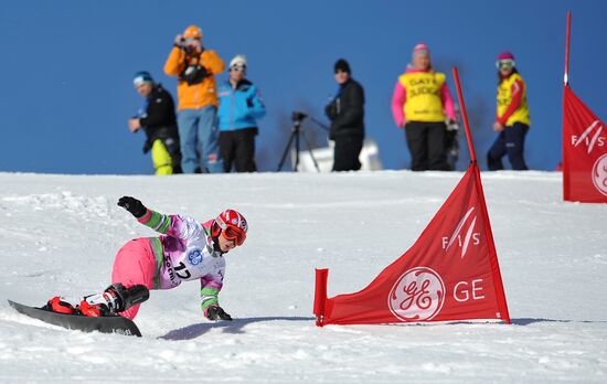 FIS Snowboard World Cup. Parallel Giant Slalom