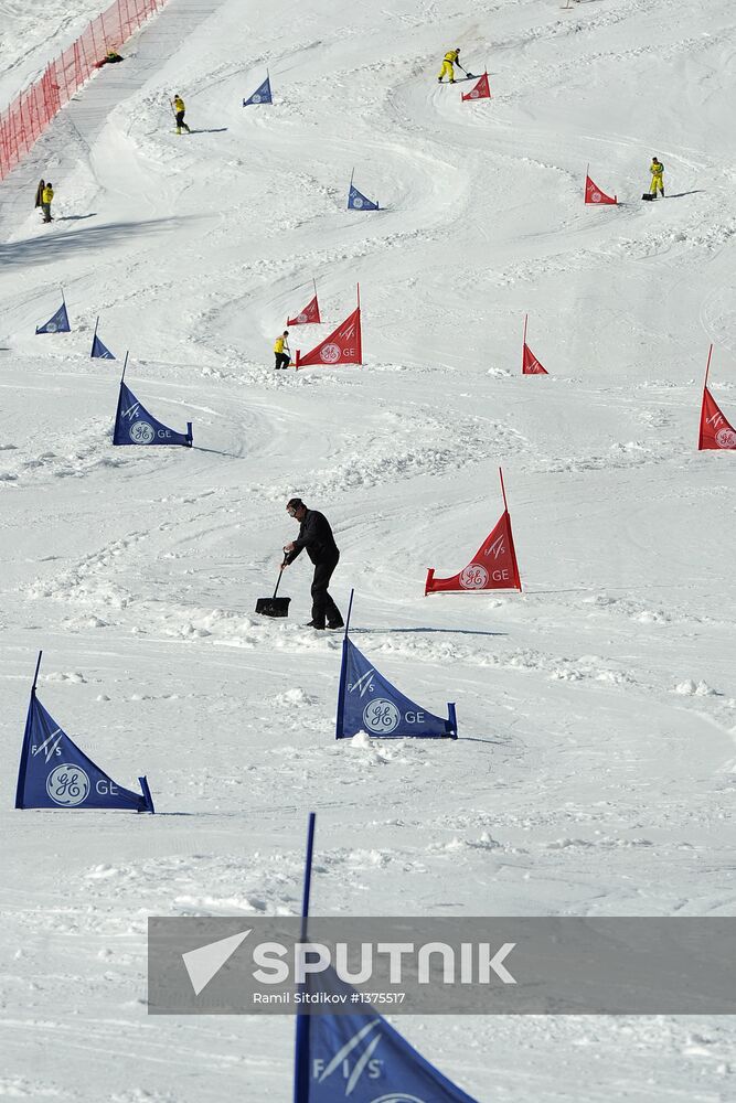 FIS Snowboard World Cup. Parallel Giant Slalom