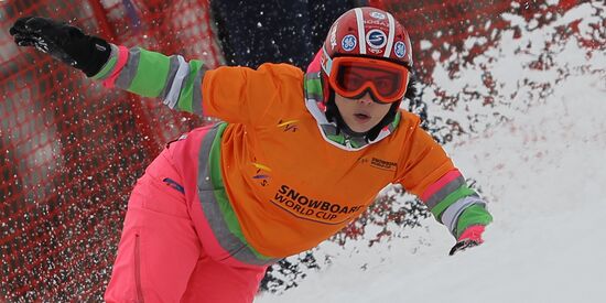 FIS Snowboard World Cup. Parallel Giant Slalom