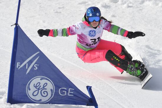 FIS Snowboard World Cup. Parallel Giant Slalom
