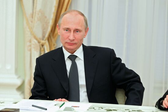 Vladimir Putin holds talks with Jose Angel Gurria at Kremlin